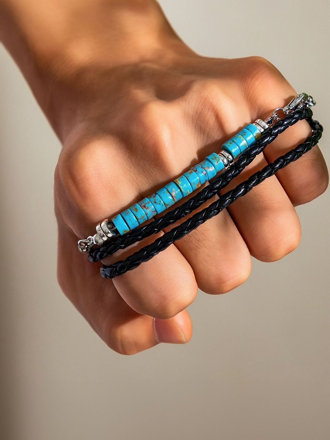 Men Turquoise Wraparound Bracelet