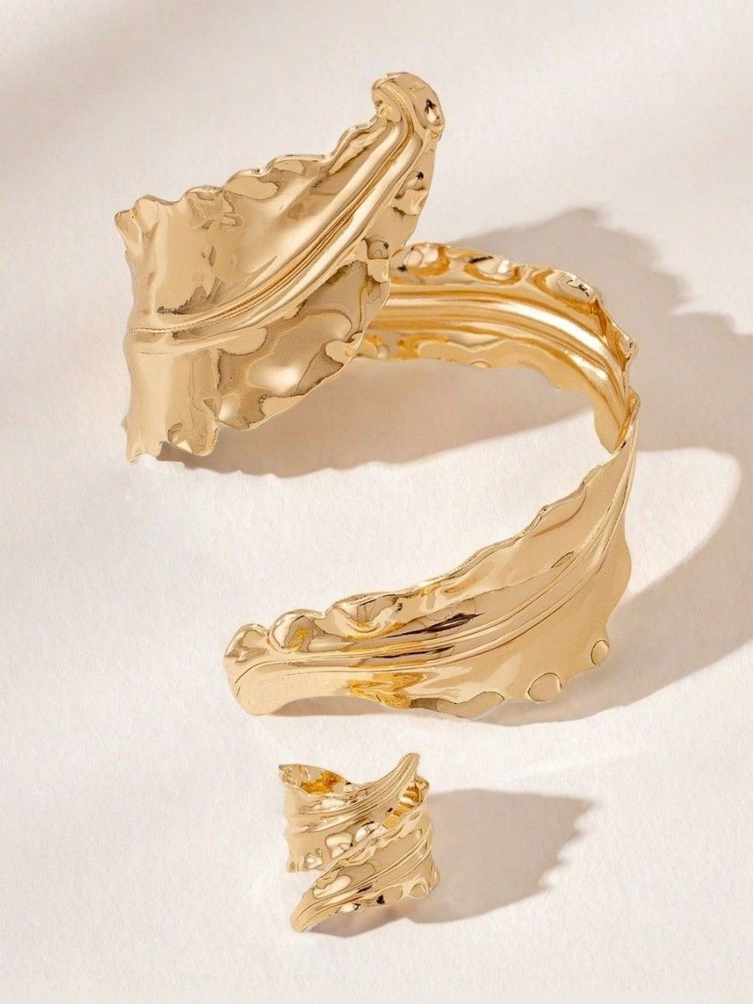 Gold-Plated Stone Studded Jewellery Set