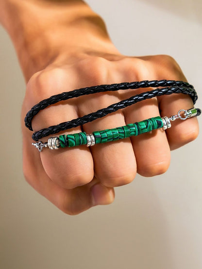 Men Turquoise Antique Wraparound Bracelet