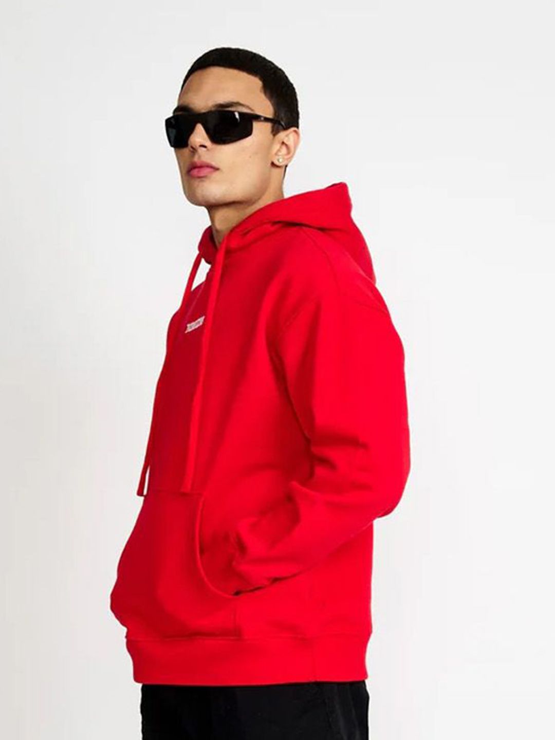 Men Red Signature Oversized Heavyweight Hoodie