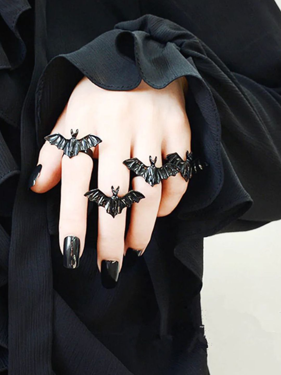 SALTY Gold-Plated Adjustable Vampire Flight Finger Ring