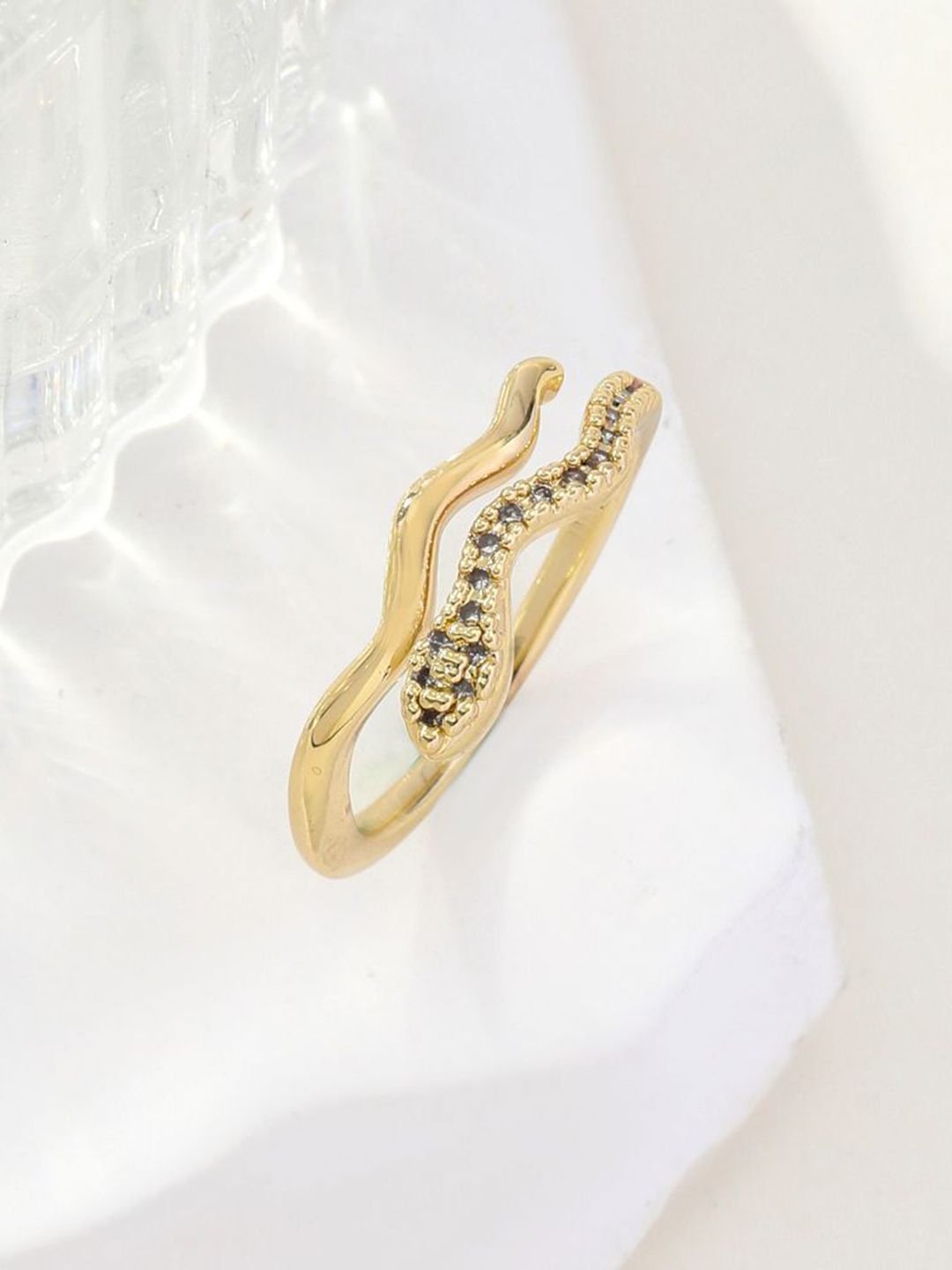 SALTY Women & Girls Cobra Lux Stone Adjustable Finger Ring