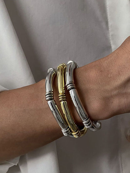 Men Alloy Silver-Plated Bracelet