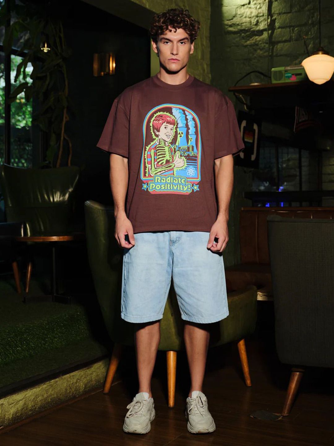 Steven Rhodes Men Radiate Positivity Oversized T-Shirt