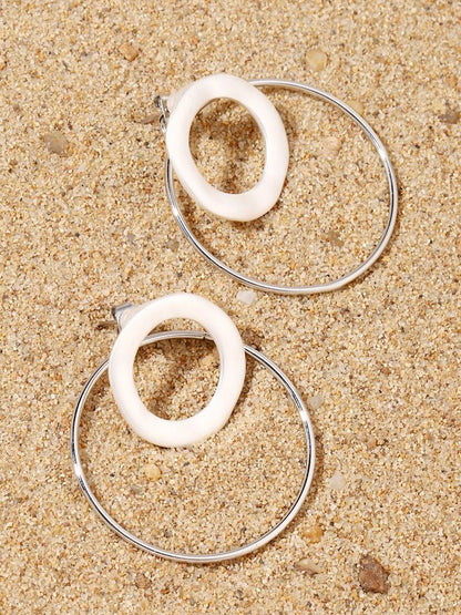 SALTY Pack of 2 Women Veracity Round Silver Earring