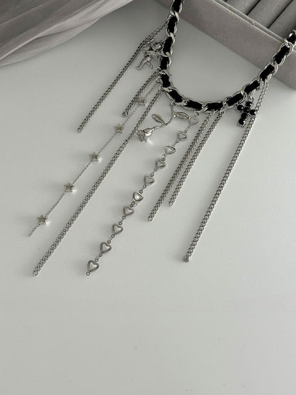 Silver-Plated Enamelled Necklace