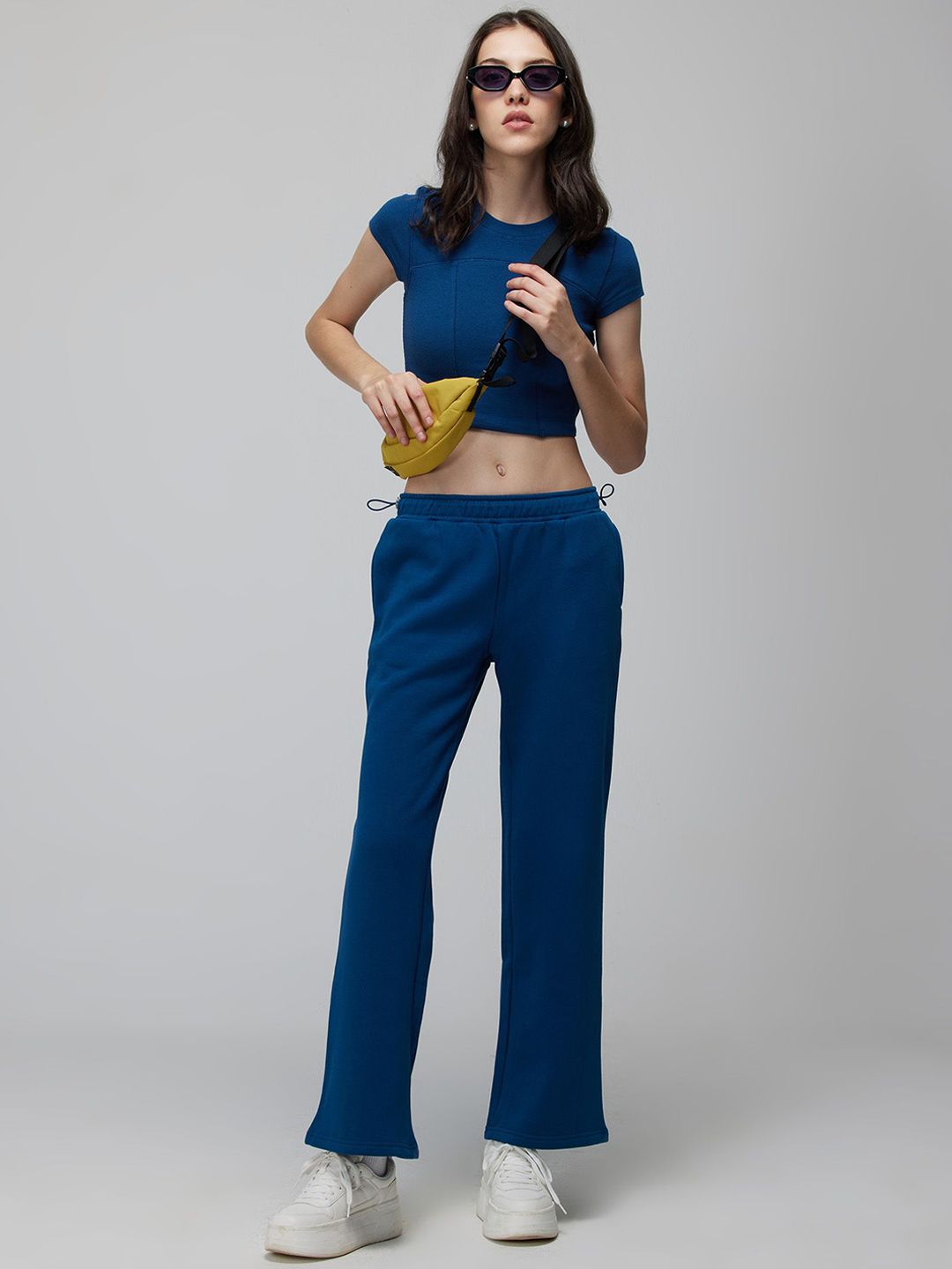 Blue Relaxed Wide Leg Pants