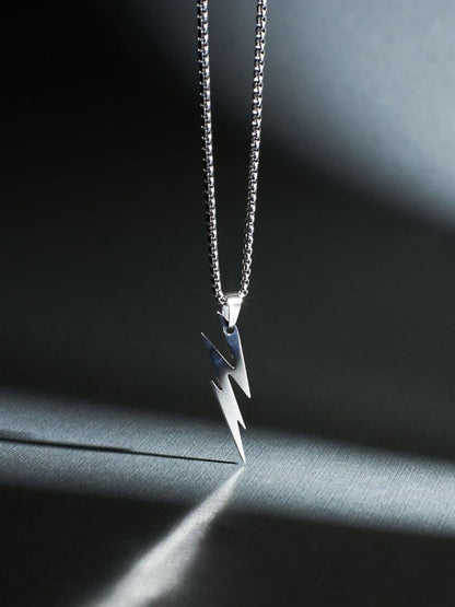 SALTY Pack of 2 Men Silver Voltage Necklace