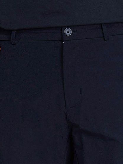 Men Solid Regular Fit Black Stride Golf Shorts
