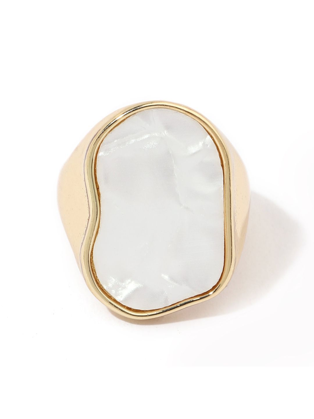 SALTY Pack of 2 Women Mother Of Pearl Enamel Ring