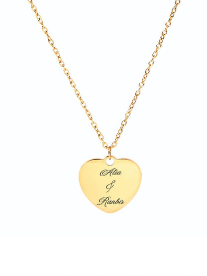 SALTY Pack of 2 Women Golden Love Minimal Personalised Necklace