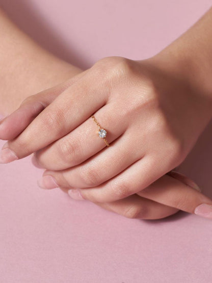 SALTY Pack of 2 Women Champagne Self-Love Chain Ring