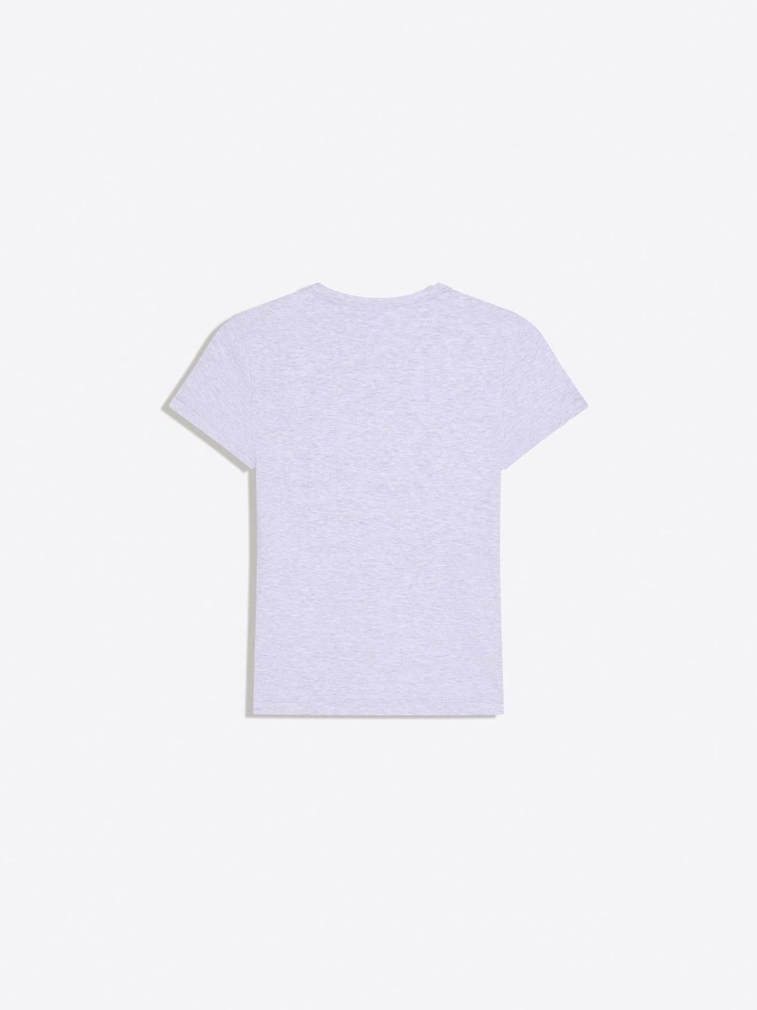 Basic rib short sleeve T-shirt