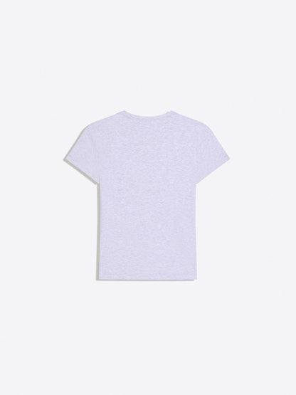 Basic rib short sleeve T-shirt