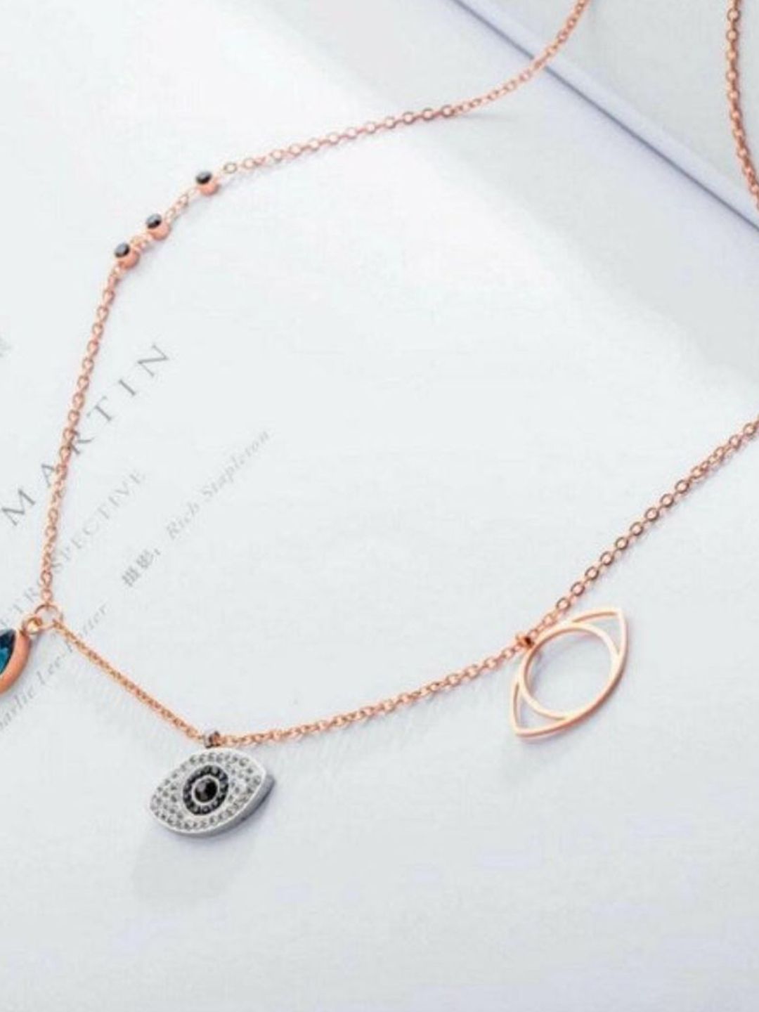 SALTY Sapphire Evil Eye Necklace For Women & Girls