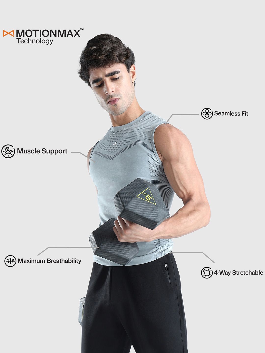 Men Moisture Wicking Self Design Round Neck Compression T-shirt