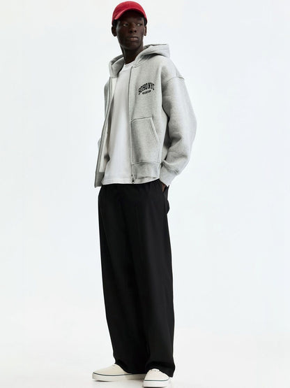 Oversized Fit Printed Zip-Through Hoodie