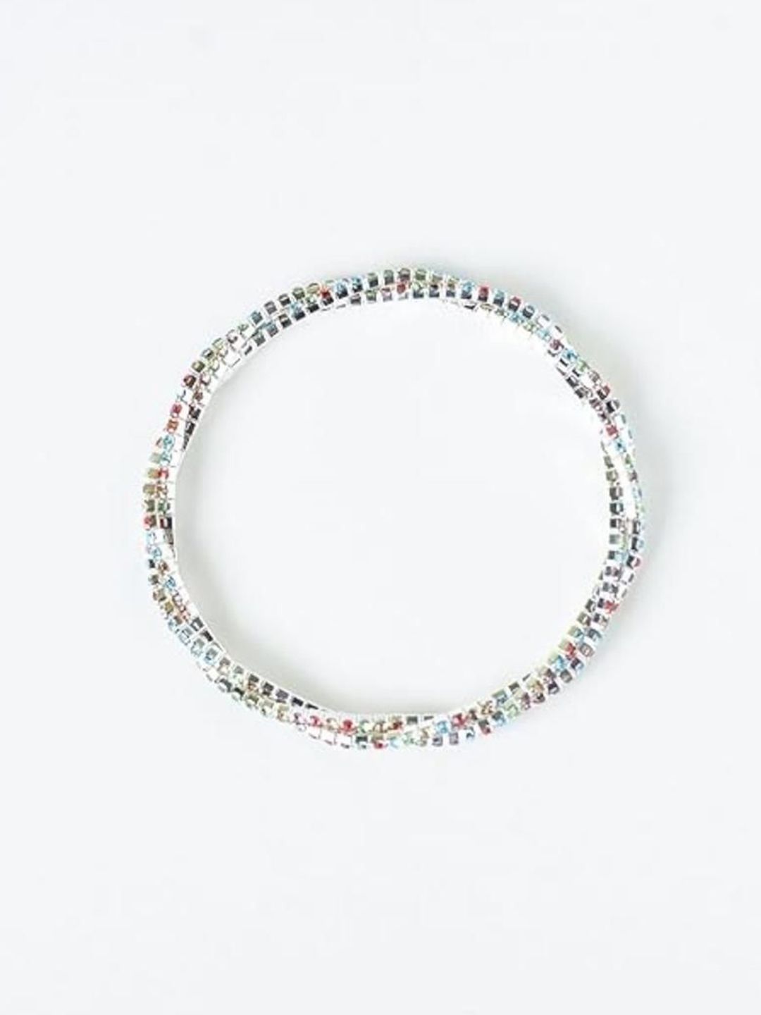 SALTY Women Artificial Stones Studded Elasticated Bracelet
