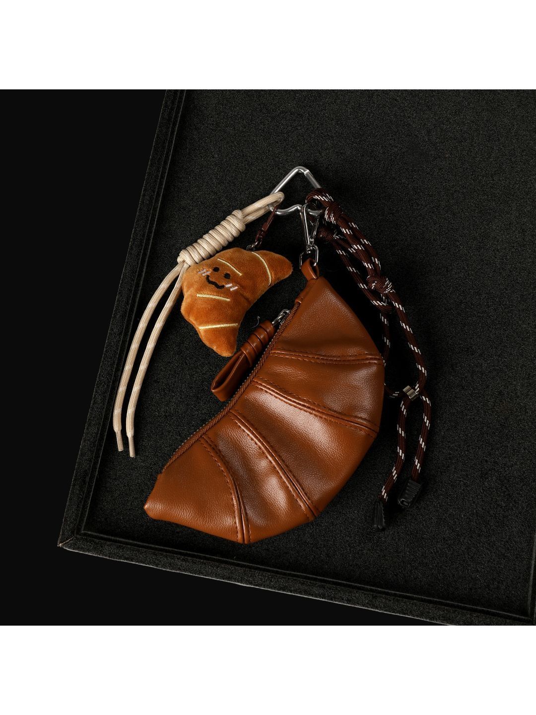 SALTY Croissant With Mini Pouch Bag Charm