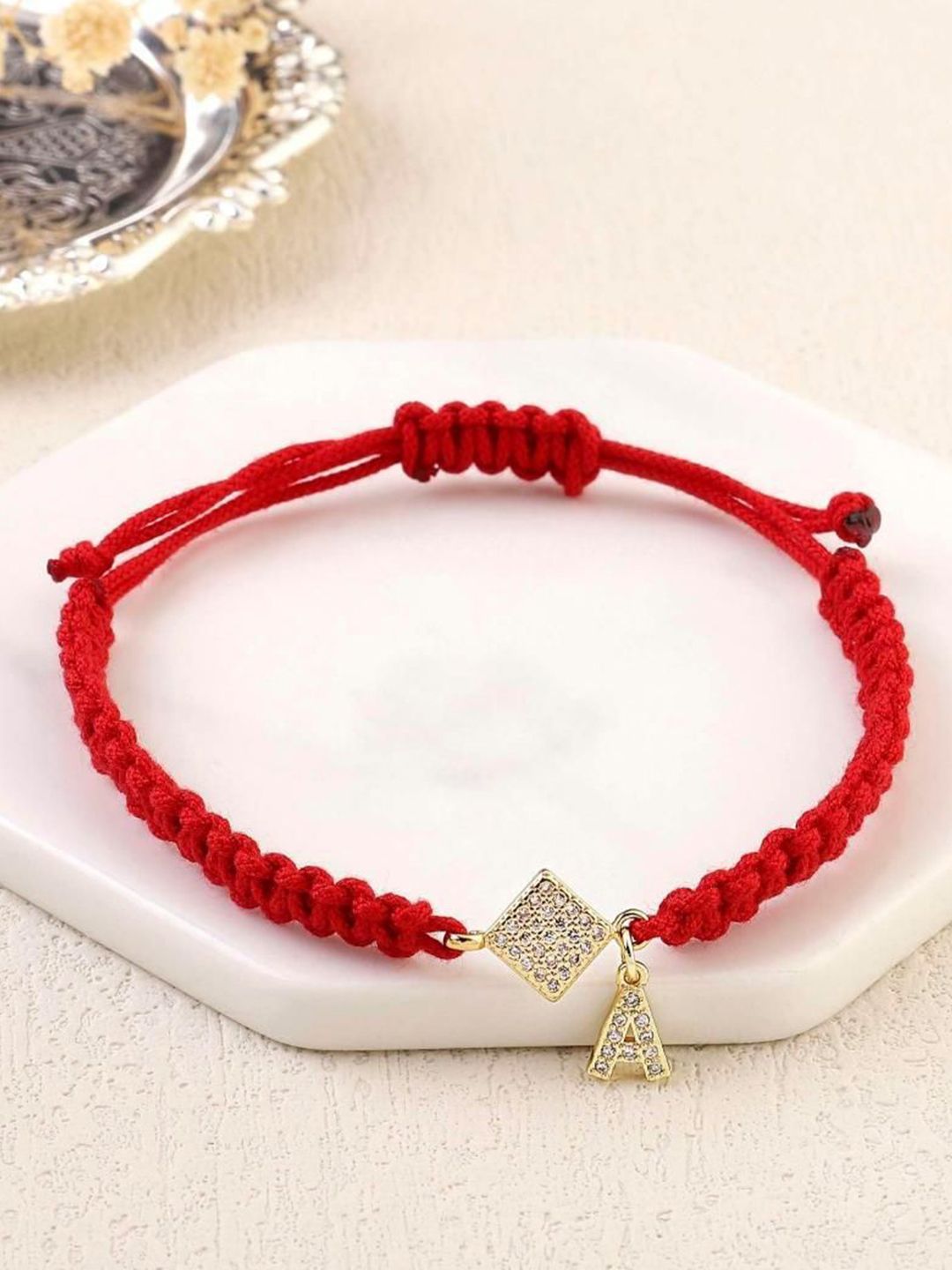 SALTY Women Artificial Stones Studded Stainless Steel Charm Bracelet