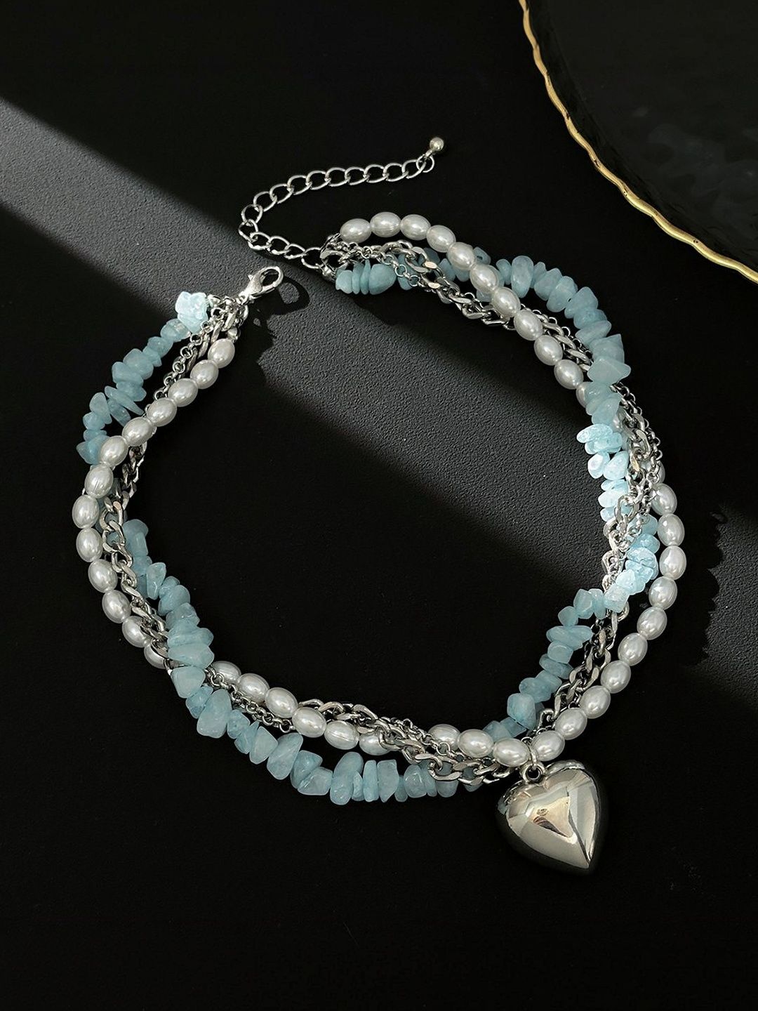 Silver-Plated Enamelled Chain