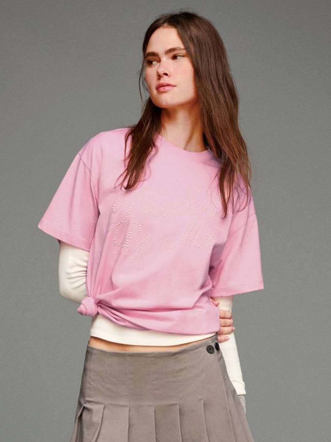Printed short sleeve oversize T-shirt