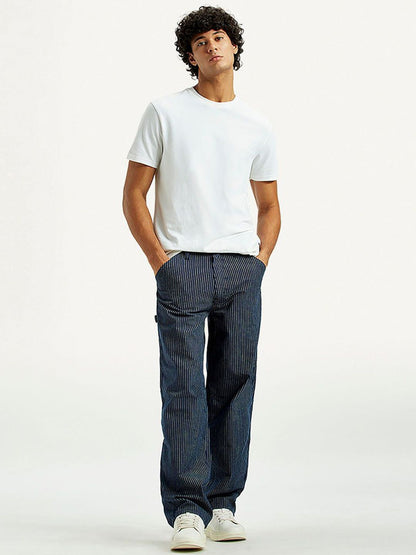 Men Striped Mid-Rise Baggy Fit Jeans