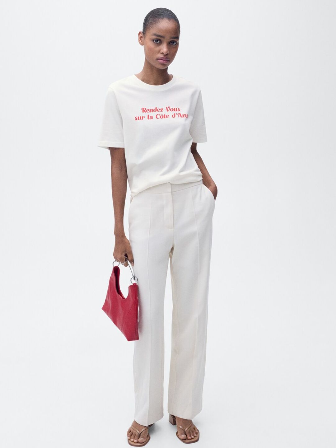 Women Typography Printed Pure Cotton T-shirt