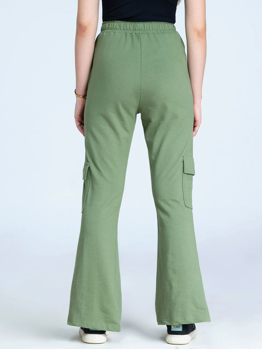 Olive Wide Cargo Joggers