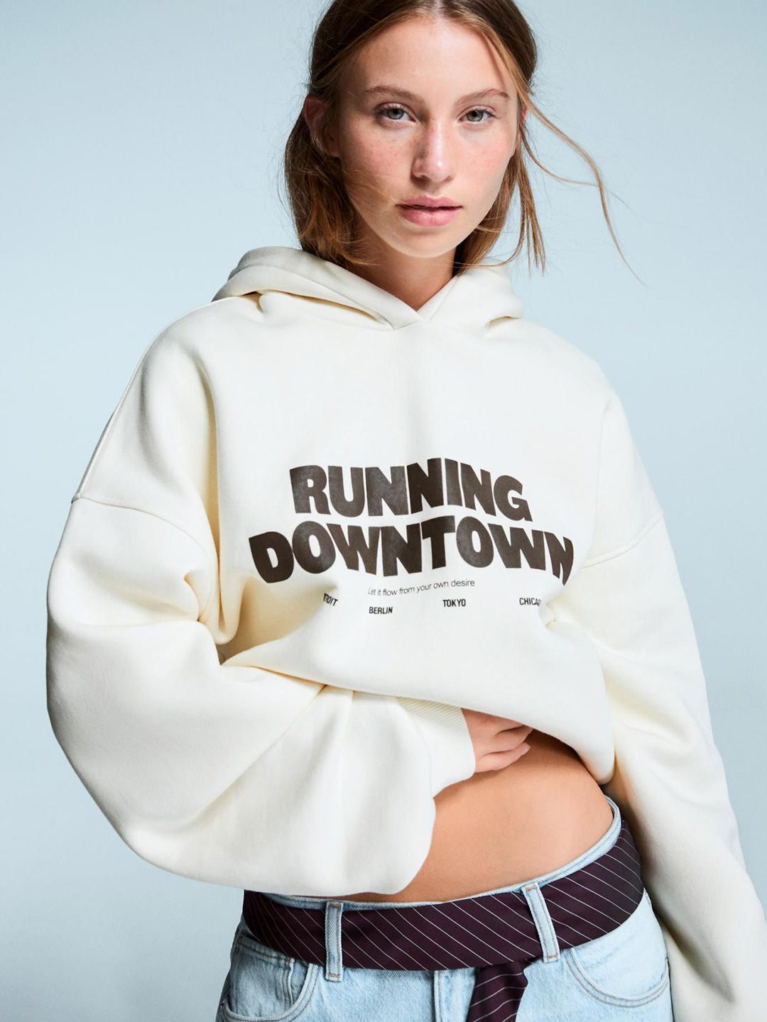 Oversize hoodie with print