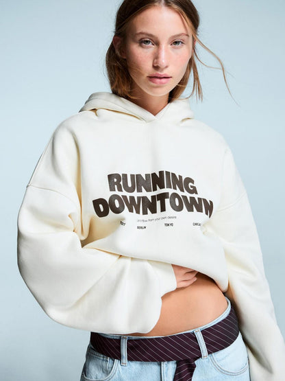 Oversize hoodie with print