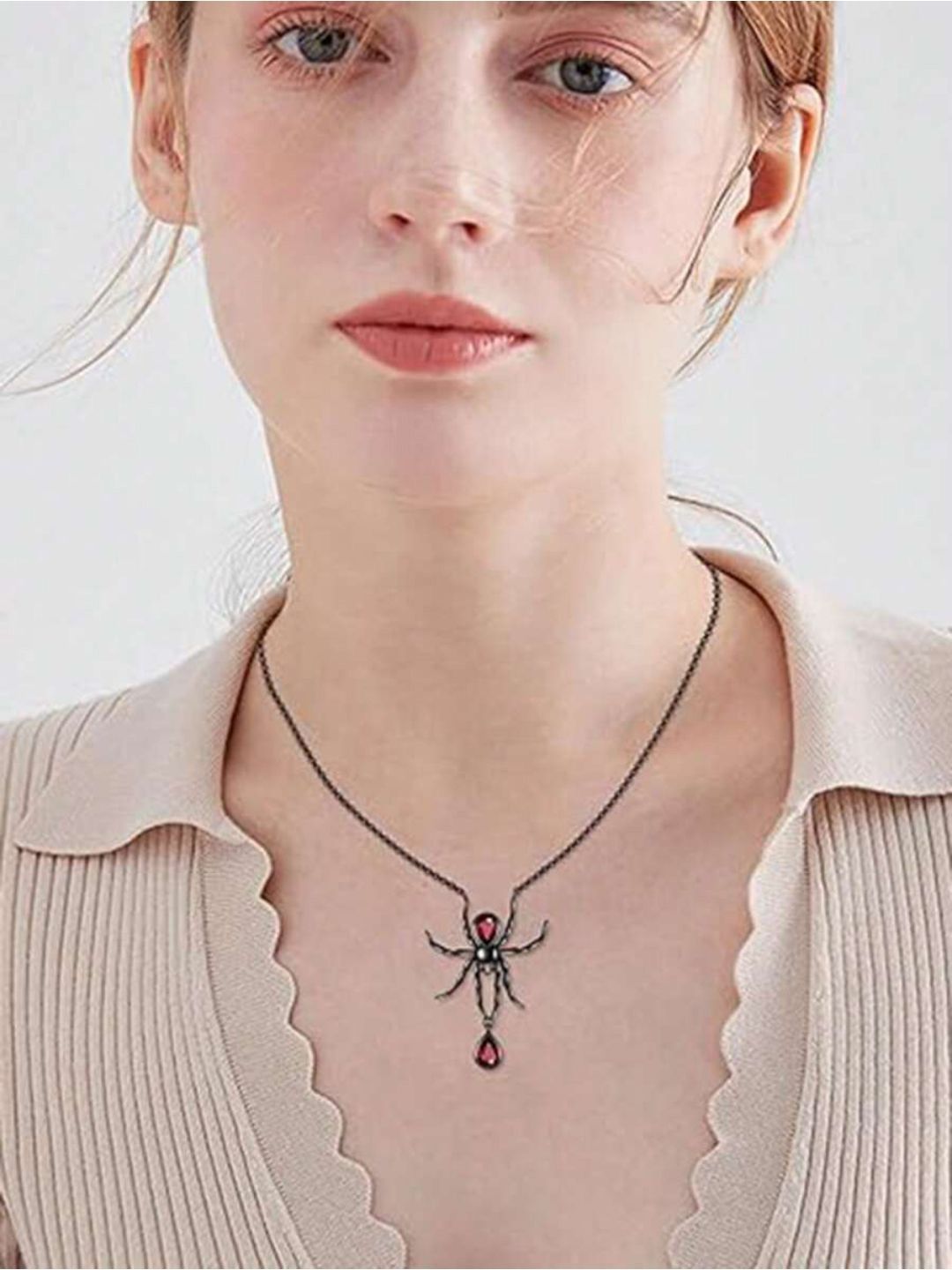 SALTY Bloodstone Studded Sipder Web Chain