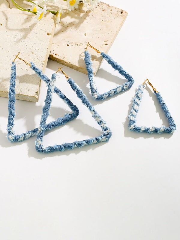 Triangular Half Hoop Earrings