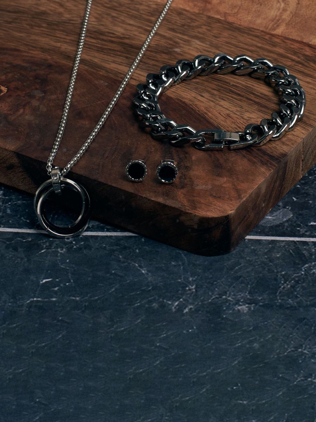 SALTY Men Alpha Core Stainless Steel Jewellery Set