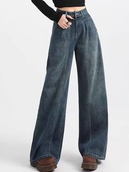 Women Straight Fit Mid-Rise Dark Fade Jeans