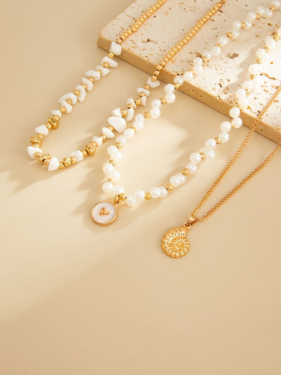 Gold-Plated Enamelled Necklace