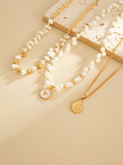 Gold-Plated Enamelled Necklace