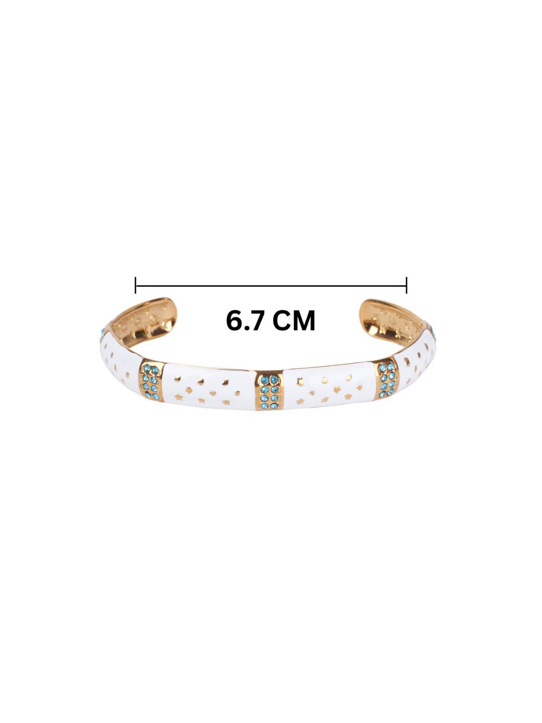 SALTY Pack of 2 Women Opulent Gold Cuff Accents Bracelet