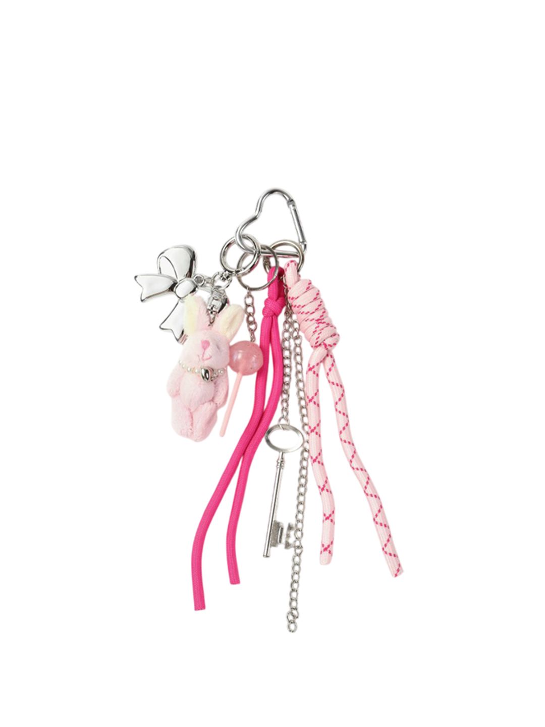 SALTY Pink Bunny Keyring Charm For Bags & Backpacks