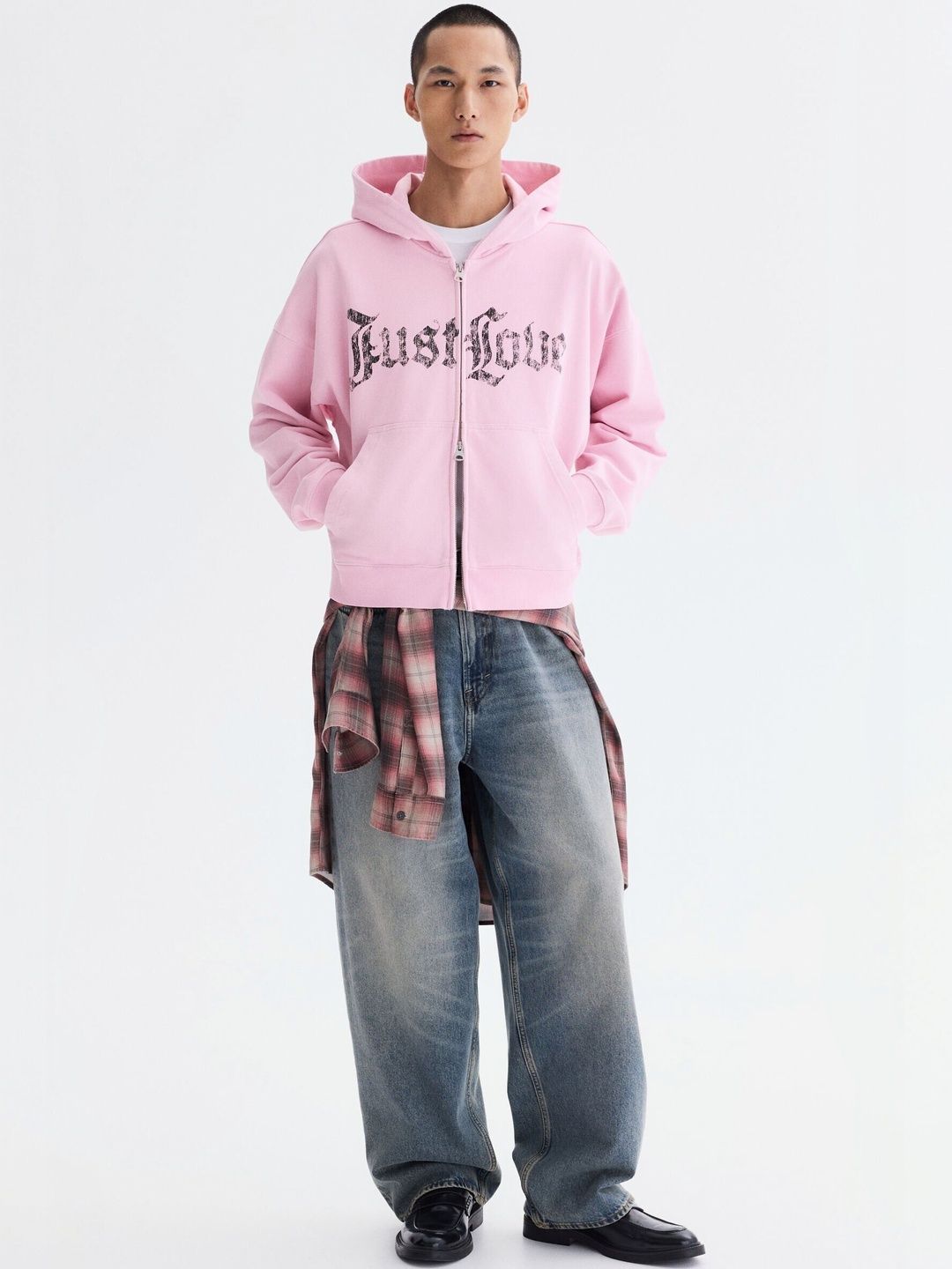 Oversized Fit Zip-Through Hoodie