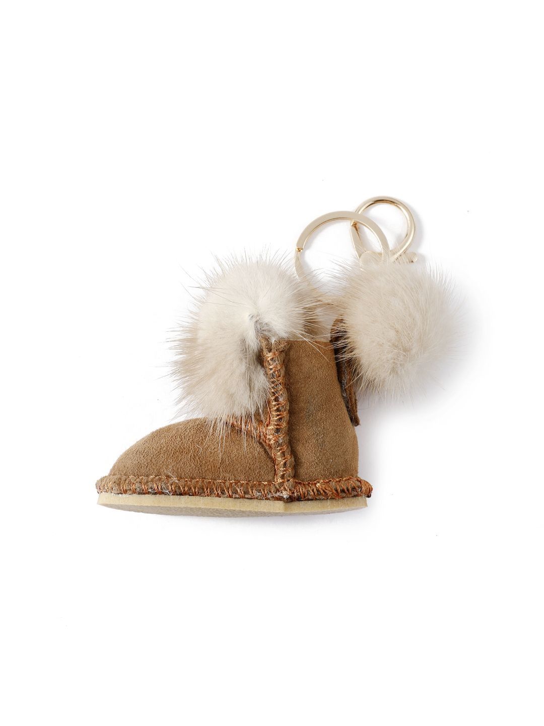 SALTY Winter Solid Leather Shoe Pom Bag Charm