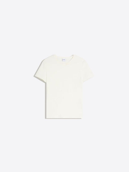 Basic rib short sleeve T-shirt