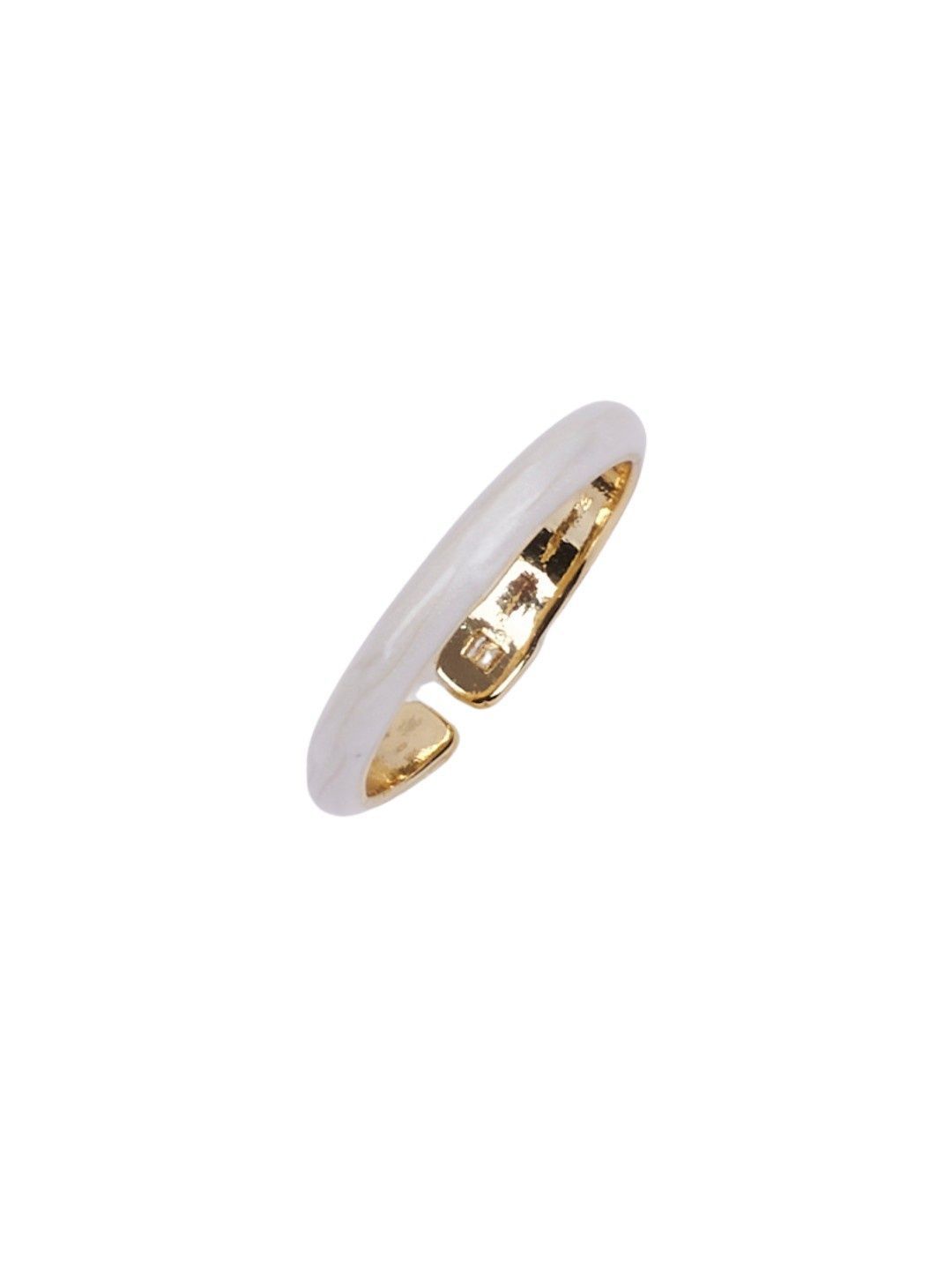 SALTY Maribel Gold-Plated Crystal Studded Enamelled Adjustable Finger Ring
