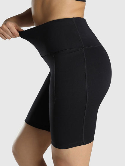Women Slim Fit High-Rise Cycling Sports Shorts