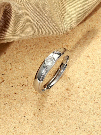 SALTY Set Of 2 Crystal Bliss Delicate Ring For Girlfriend & Boyfriend