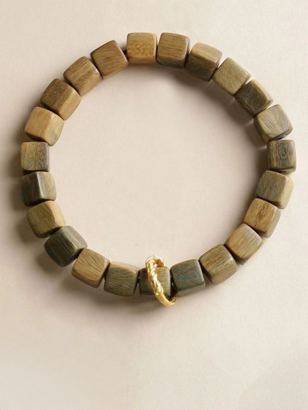 Men Wood Gold-Plated Bracelet