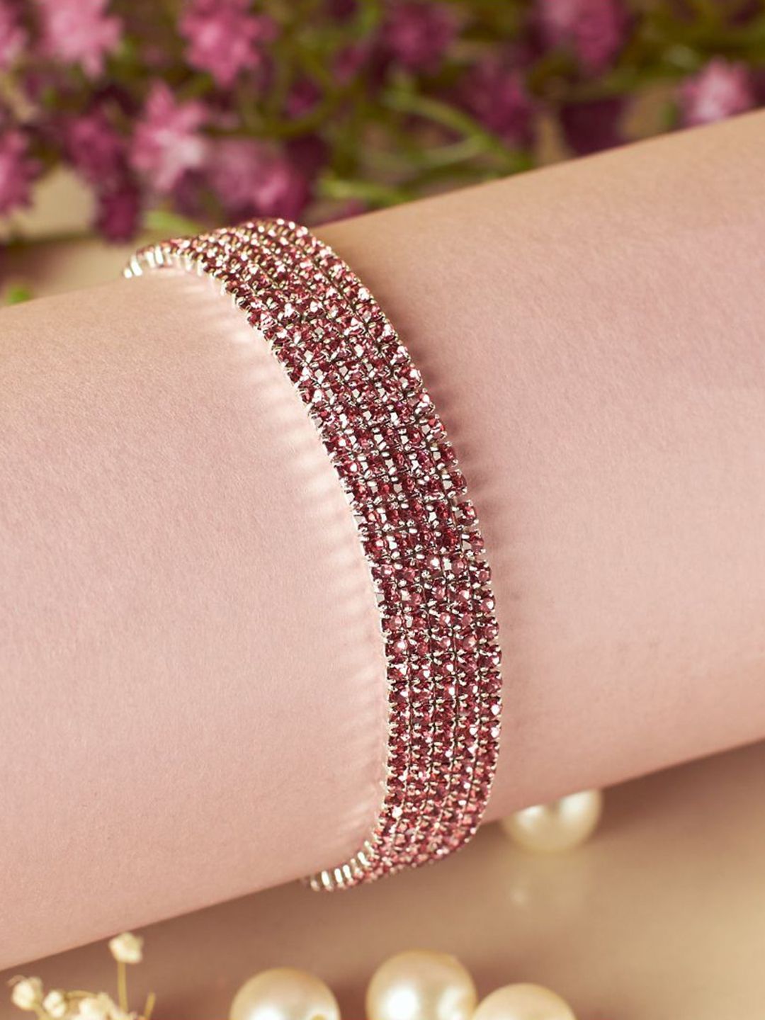 SALTY Pack of 2 Women Rich Mulberry Stretchable Bands - Set of 5