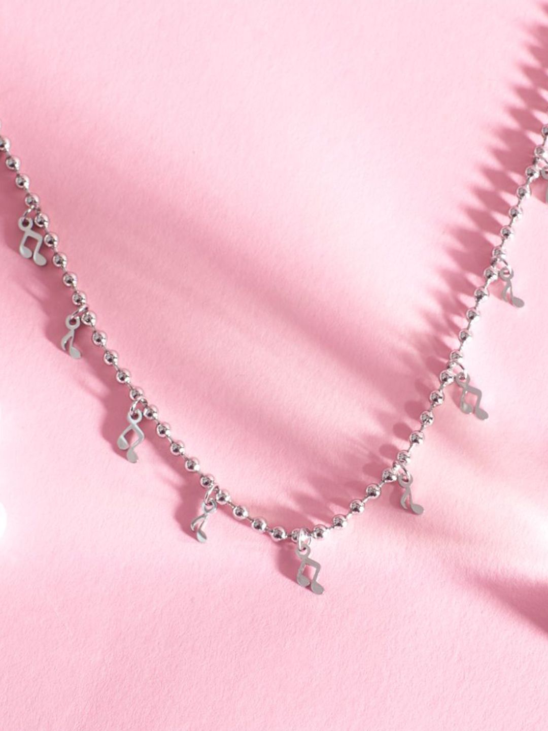 SALTY Pack of 2 Women Silver Leaf Charm Necklace