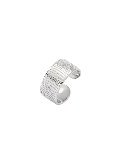 SALTY Women & Girls Serpent Skin Silver Stylish Adjustable Finger Ring