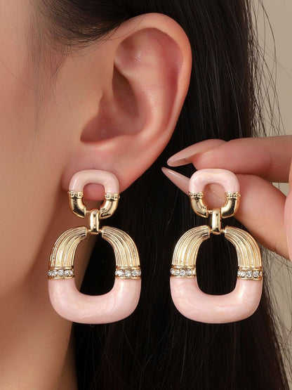 SALTY Pack of 2 Women Mauve Luxury Gold Earring